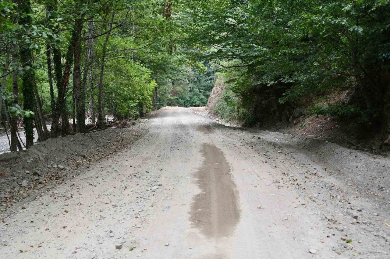 Selden zarar gören Mengen-Yedigöller yolu ulaşıma açıldı