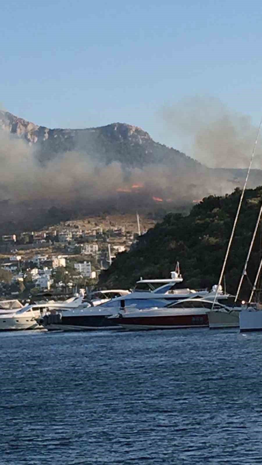Bodrum’da ünlülerin mahallesinde yangını