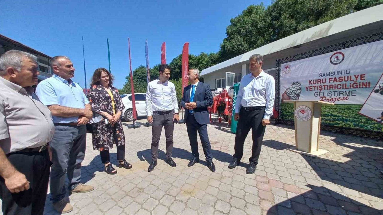 Samsun’da üreticilere kuru fasulye tohumluğu ve ekipman desteği