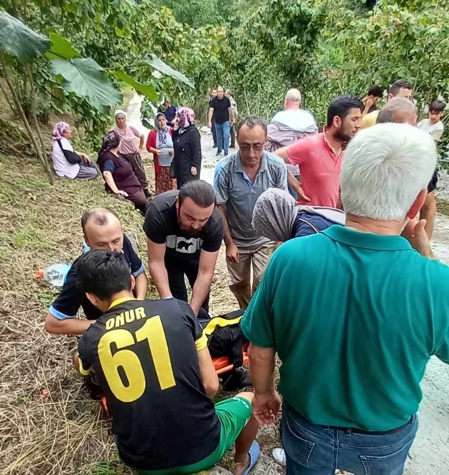 Otomobil Ağasar Deresine uçtu: 4 yaralı