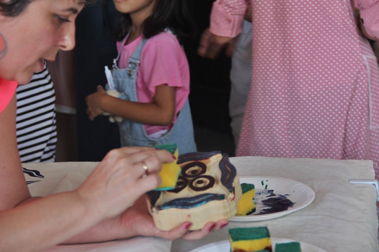 Sanat atölyelerinde çocuklar doyasıya eğlendi