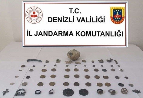 Denizli’de 212 tarihi eser ele geçirildi