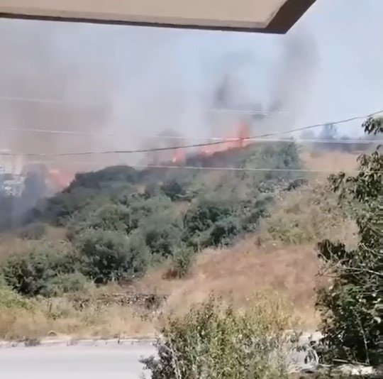 Otluk alanda çıkan yangın 20 dönüm alanı küle çevirdi