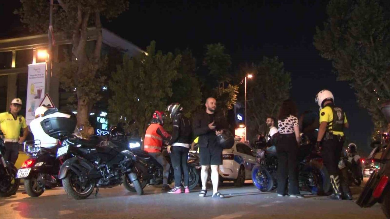 Bağdat Caddesi’nde kurallara uymayan motosiklet sürücülerine ceza