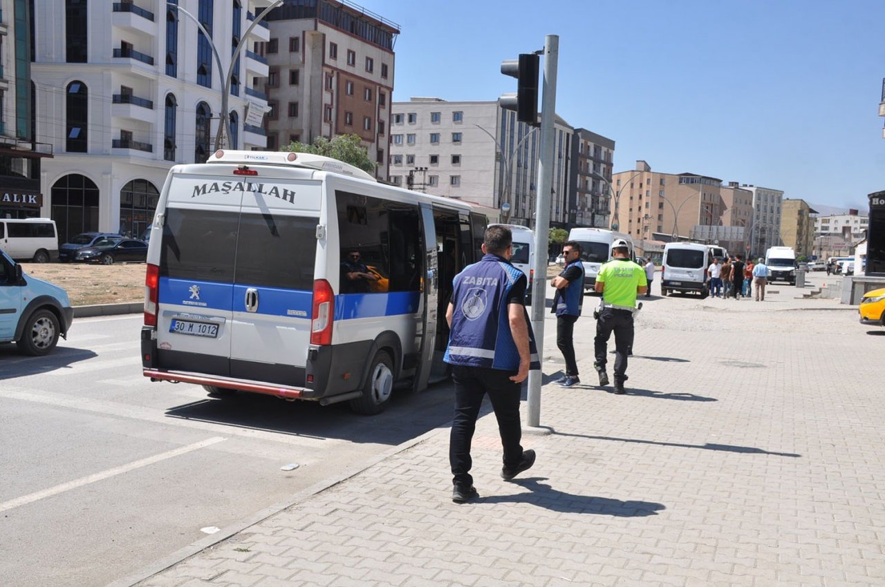 Yüksekova’da şehir içi servisler denetlendi