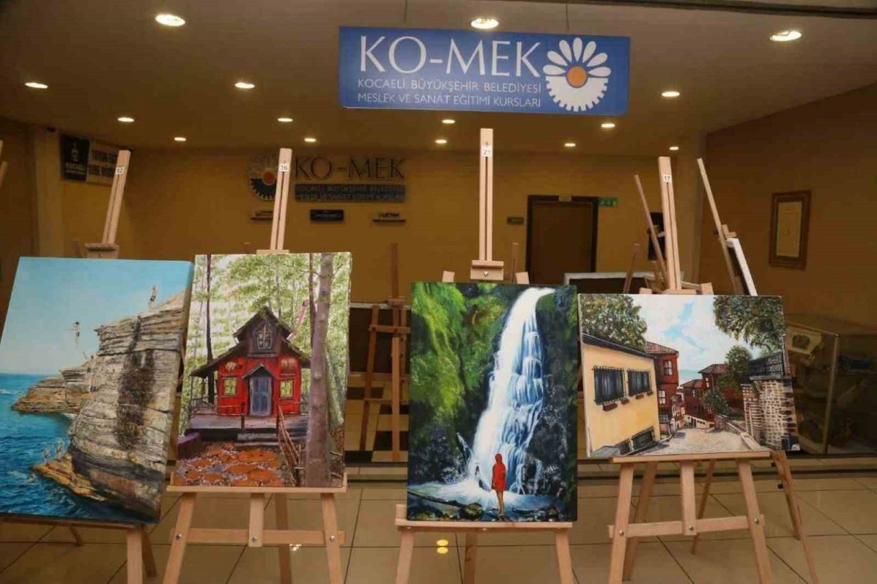 Hayallerini tuvale döküyorlar