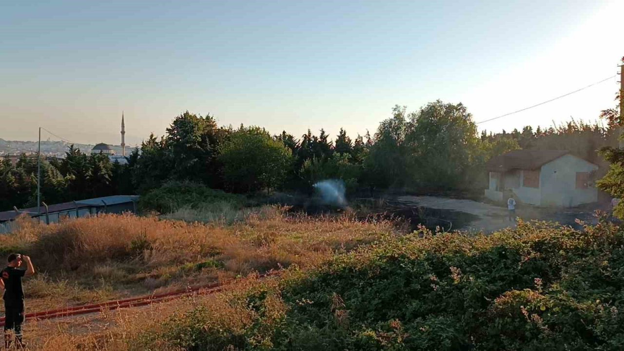 Otluk alanda çıkan yangın büyümeden söndürüldü