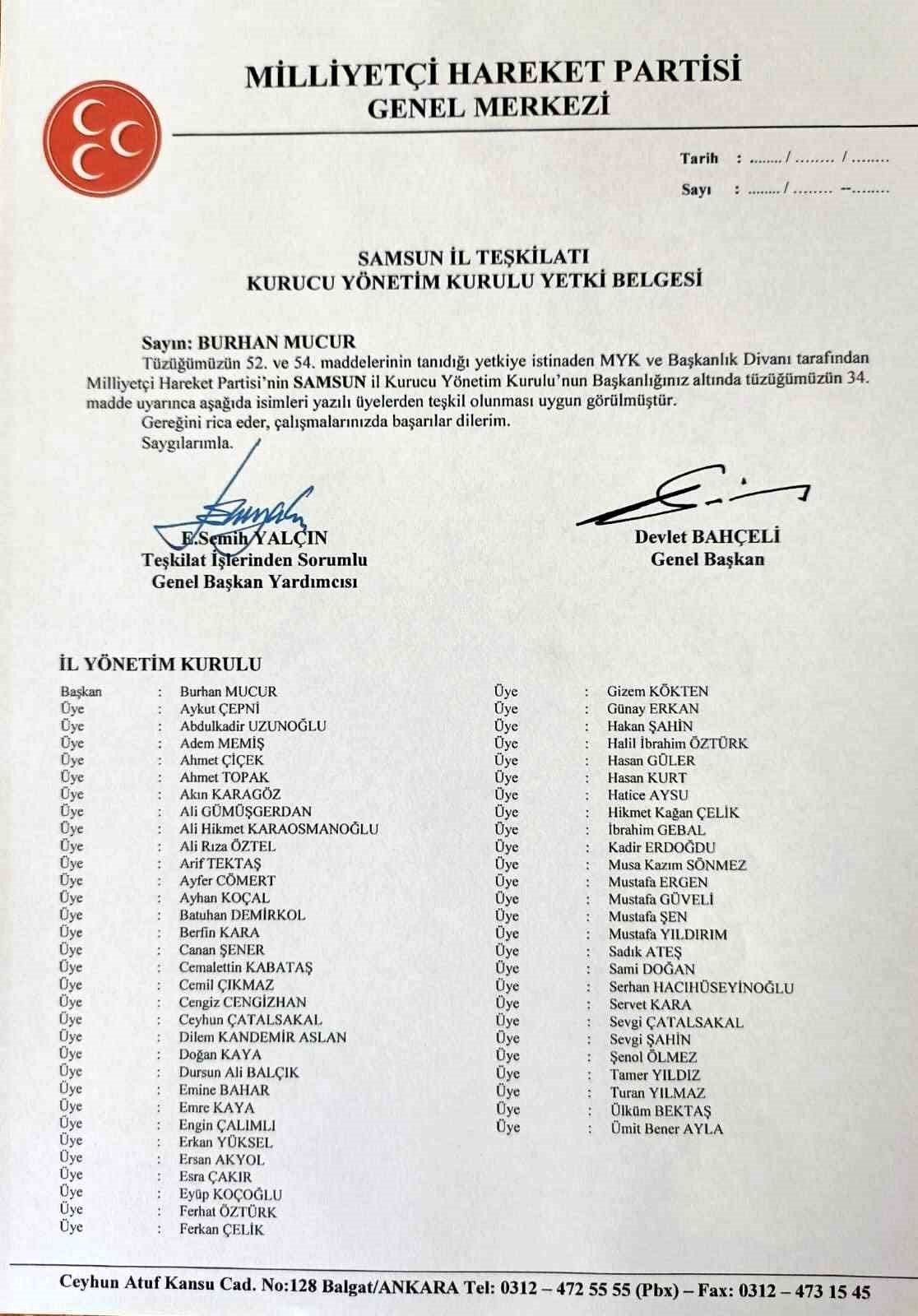 Burhan Mucur, MHP İl Başkanlığı görevini devraldı