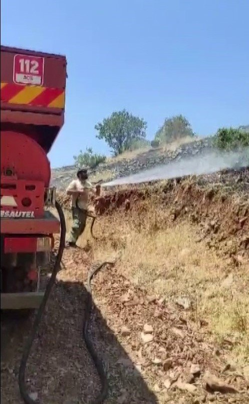 Siirt’te ormanlık alanda çıkan yangın söndürüldü