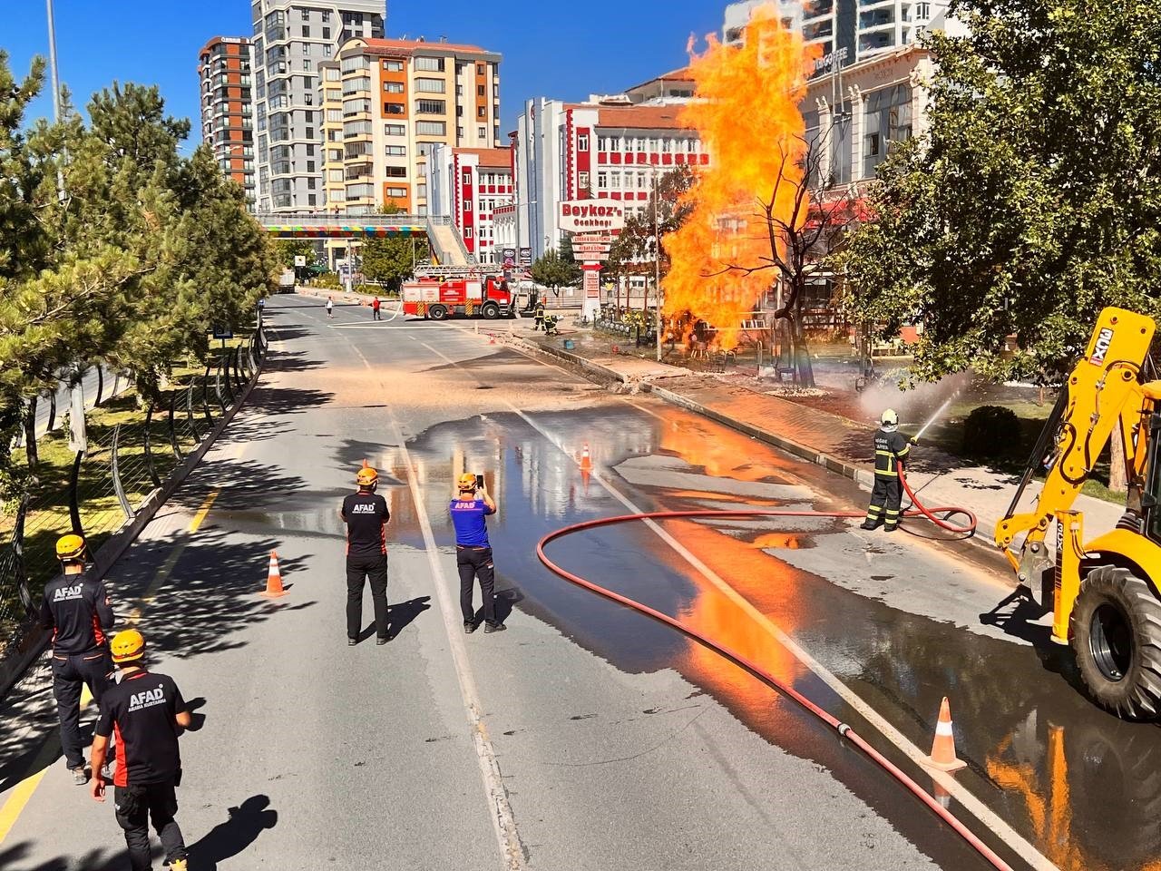 Doğal gaz boru hattında patlama: 1 Yaralı