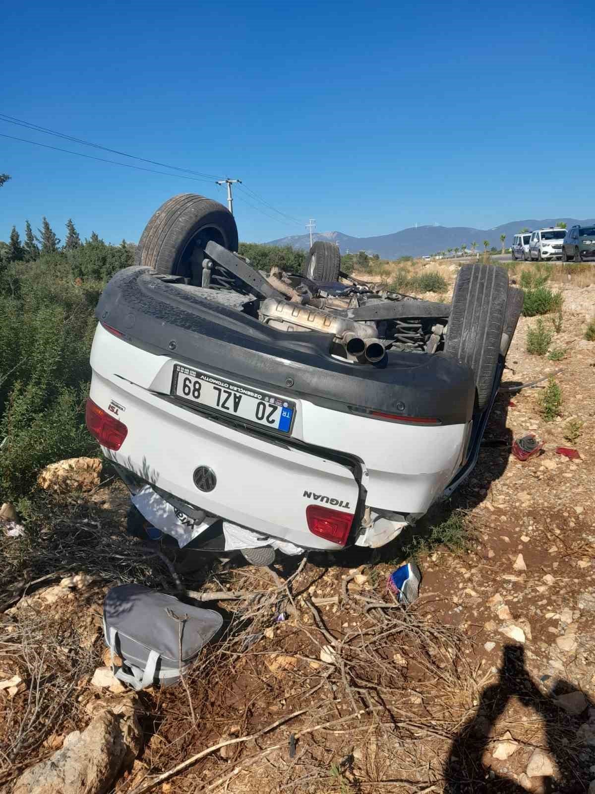 Kontrolden çıkan otomobil takla attı: 4 yaralı