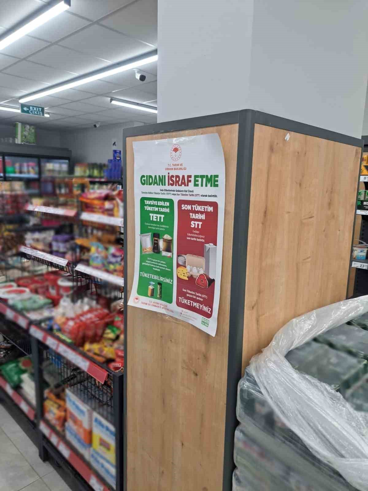 Didim’de “Raf ömrü” afişleri marketlere asıldı