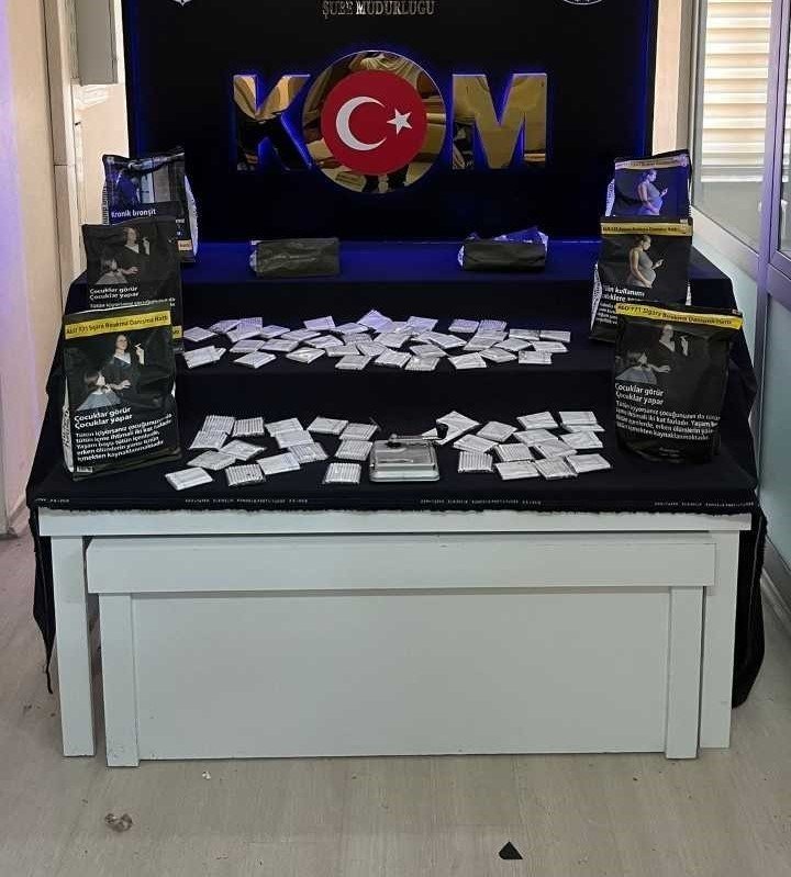 Denizli’de binlerce kaçak tütün ürünü ele geçirildi