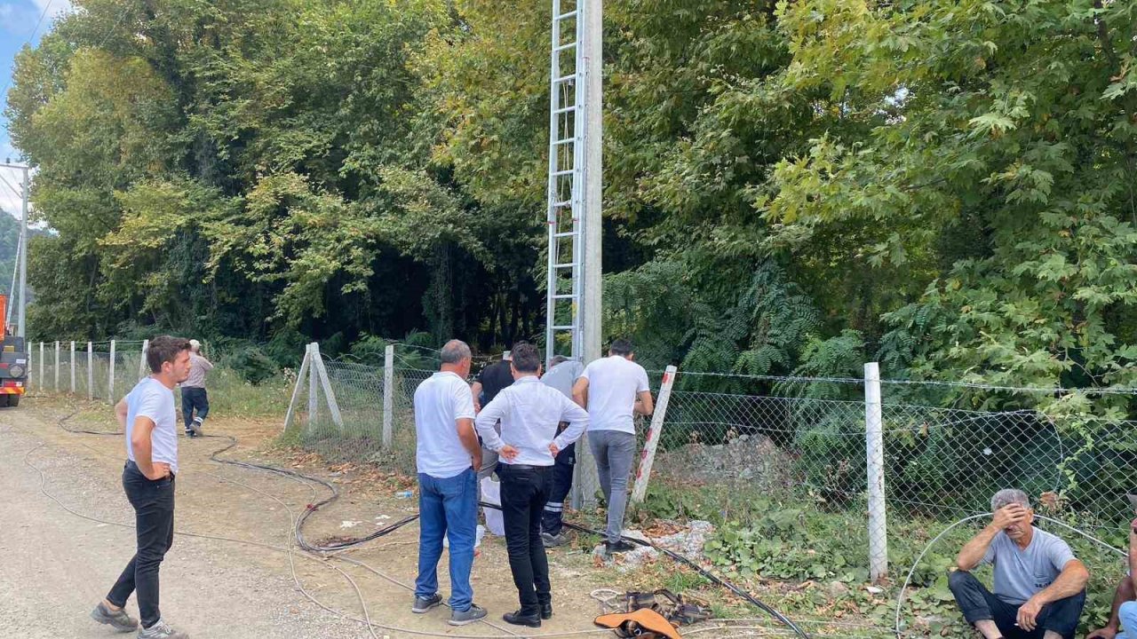 Elektrik hattı çeken 2 işçi akıma kapıldı