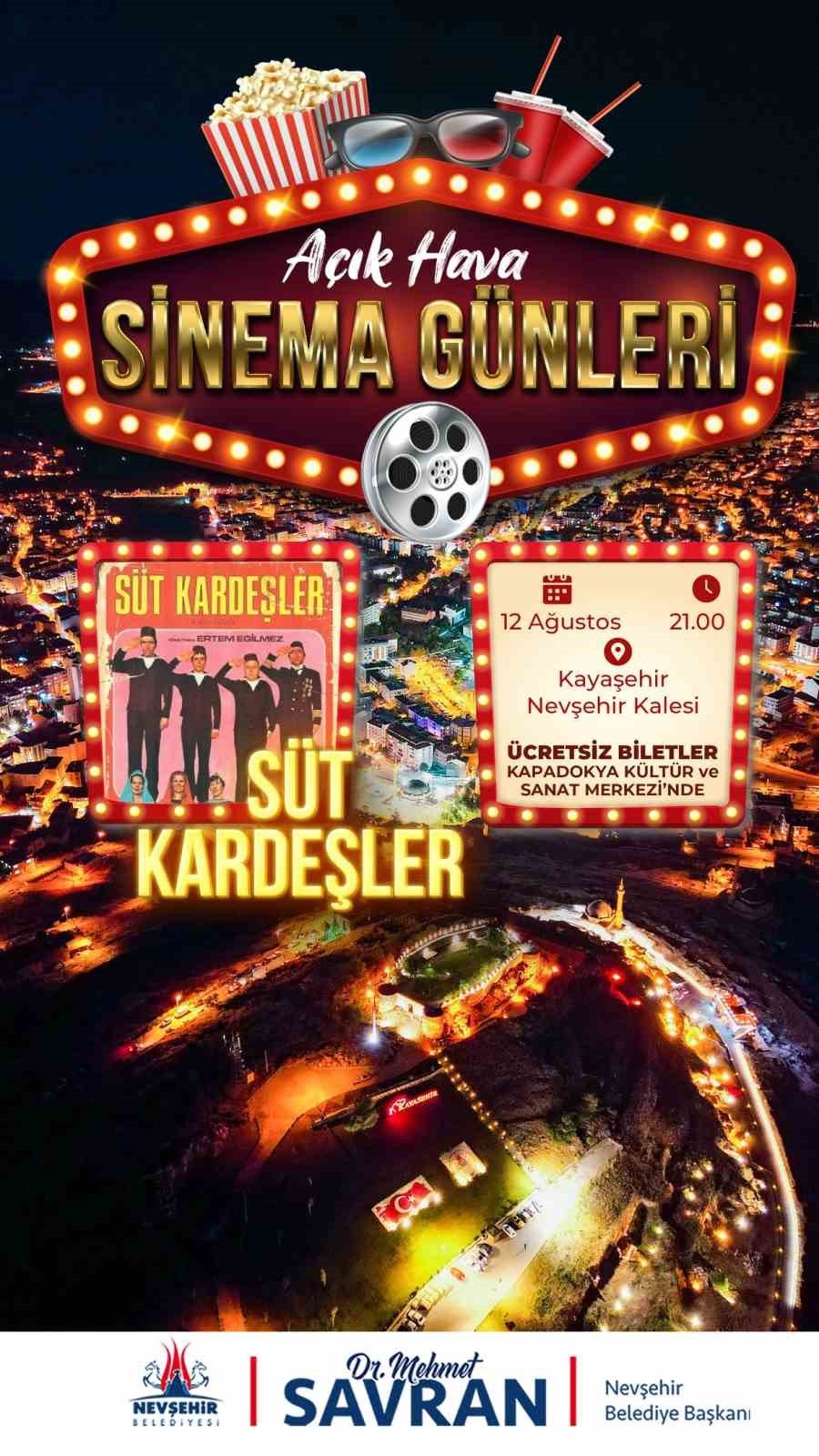 Açık Hava Sinema günleri ’Süt Kardeşler’ filmi ile devam ediyor