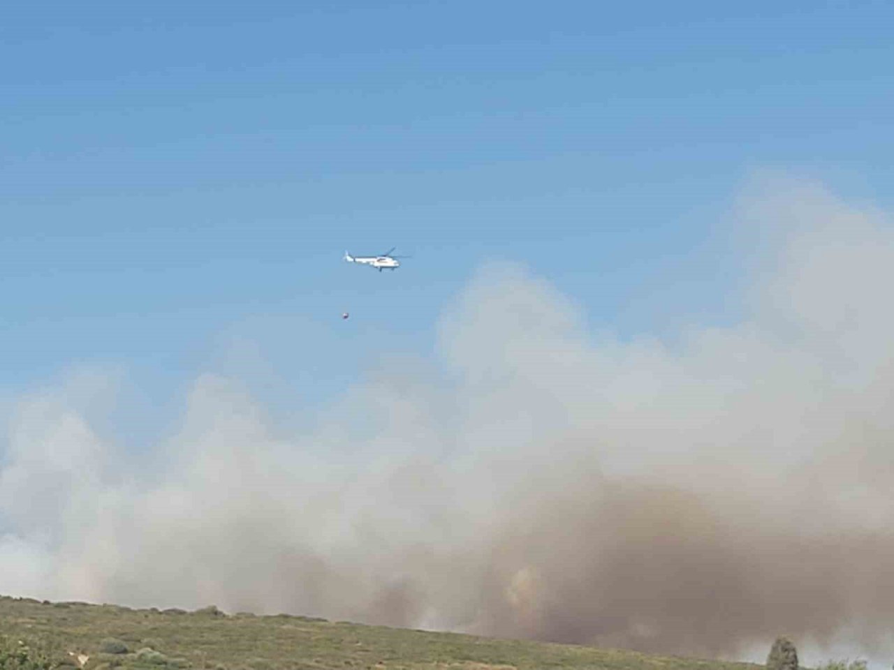 Didim’de makilik ve zirai alan yangını