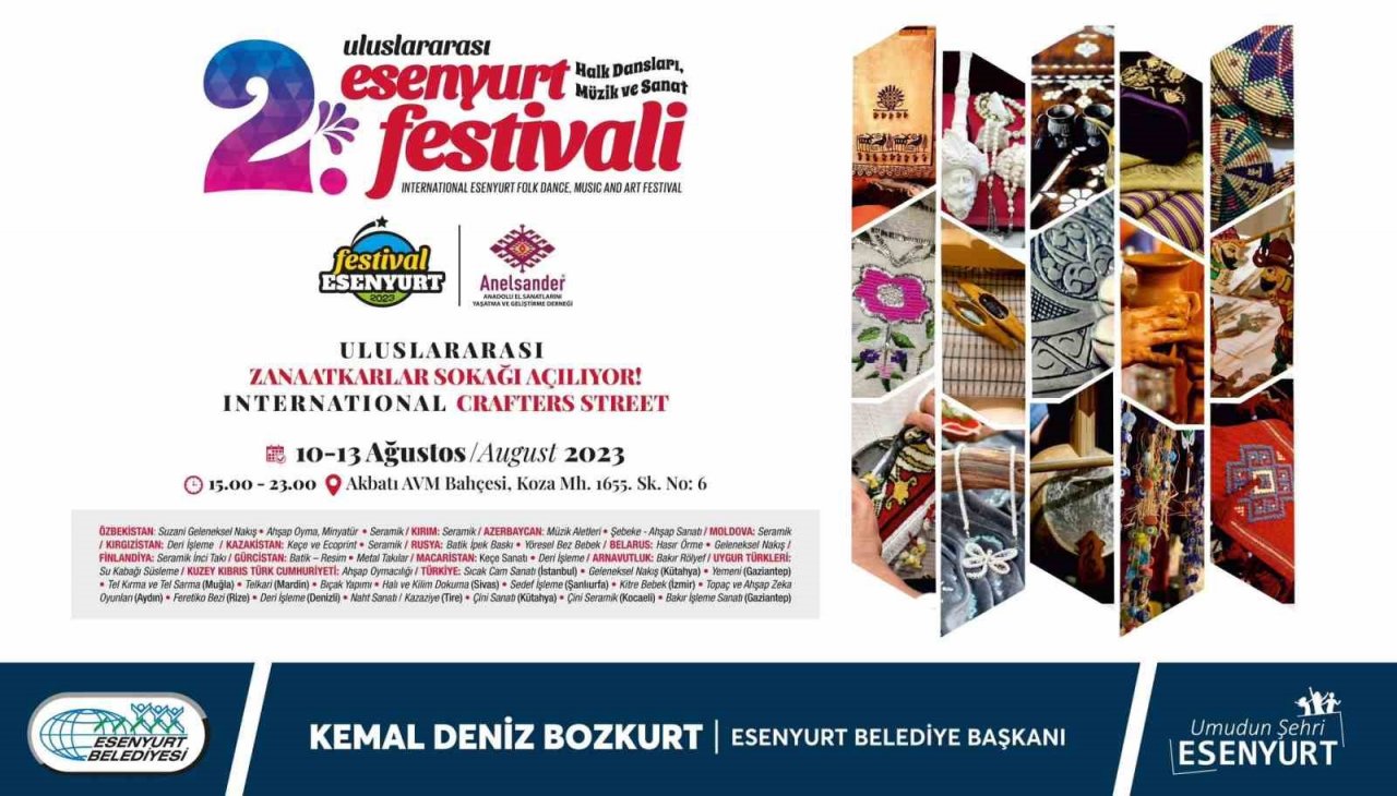 2’nci Uluslararası Esenyurt Halk Dansları Müzik ve Sanat Festivali başlıyor