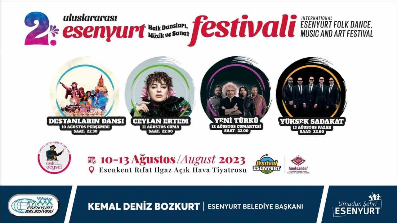 2’nci Uluslararası Esenyurt Halk Dansları Müzik ve Sanat Festivali başlıyor