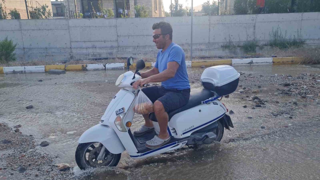 Bomba gibi patladı, motosikletli ve köpeğini havaya fırlattı