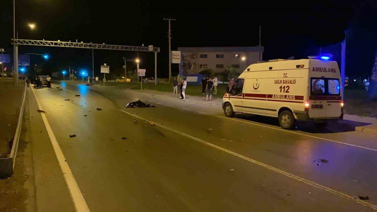 Bafra’da motosiklet ile otomobil çarpıştı: 1 ölü