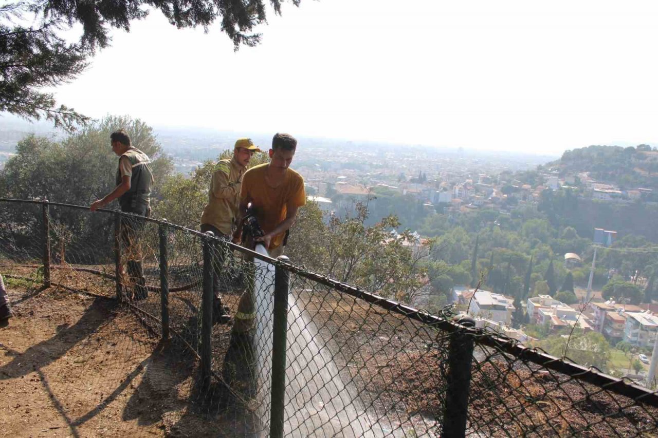 Aytepe mesire alanındaki yangın büyümeden söndürüldü