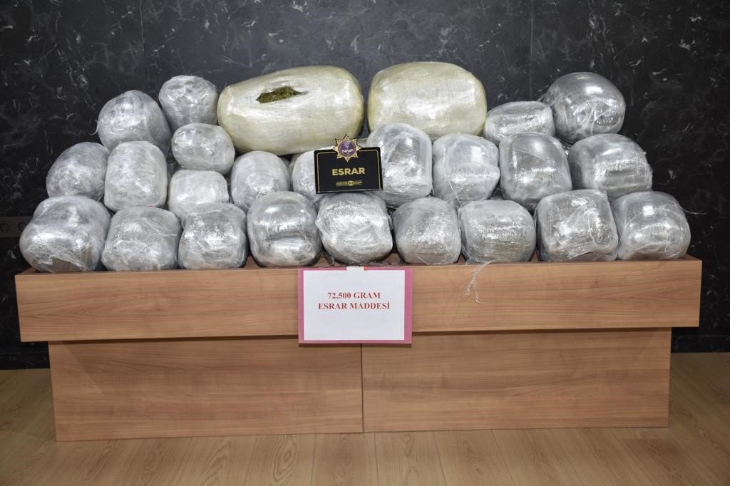 Niğde’de 72 kilo 500 gram esrar ele geçirildi