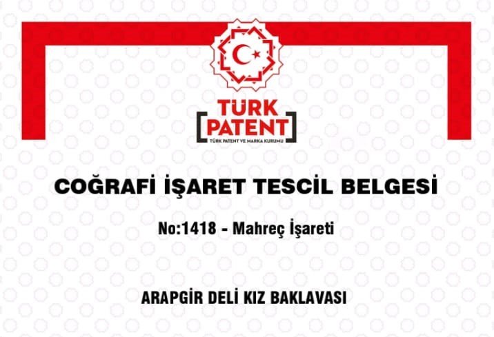 Arapgir Deli Kız Baklavası’na coğrafi tescil