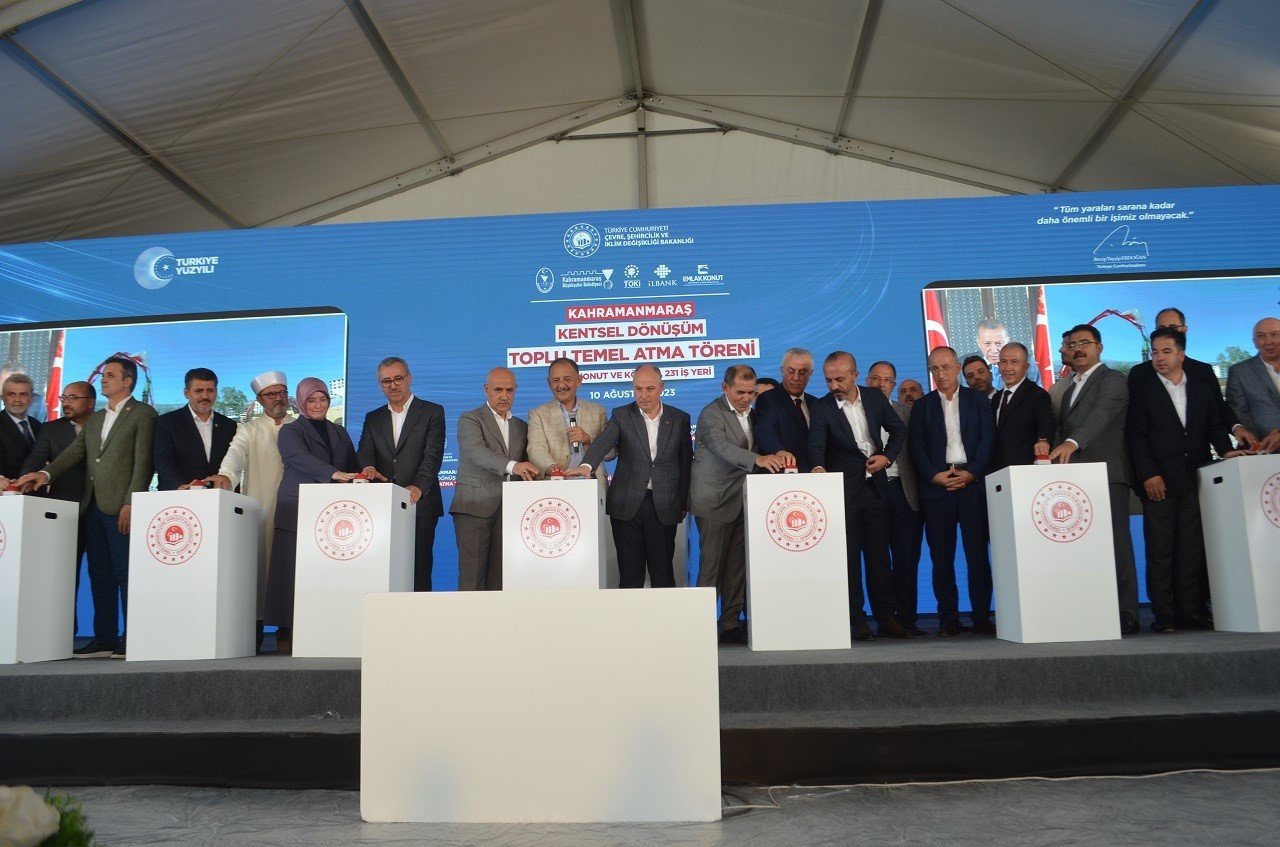 Cumhurbaşkanı Erdoğan startı verdi, Kahramanmaraş’ta ilk temeller atıldı