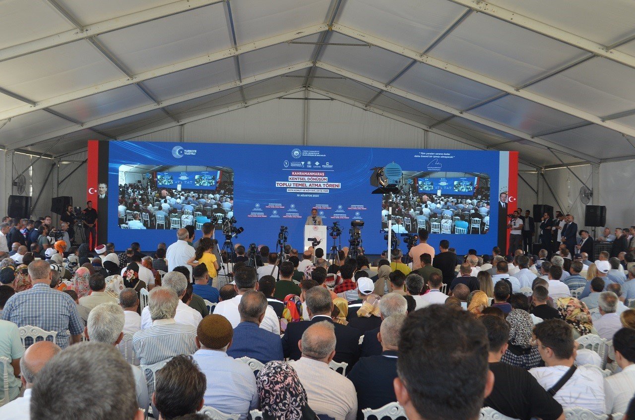 Cumhurbaşkanı Erdoğan startı verdi, Kahramanmaraş’ta ilk temeller atıldı