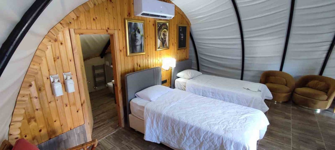 Munzur Vadisi’nde çadır otele yoğun ilgi