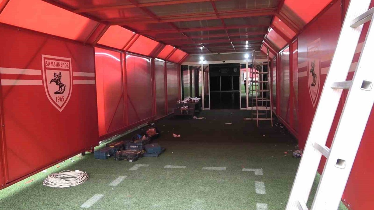 Samsun 19 Mayıs Stadyumu Fenerbahçe maçına hazırlanıyor