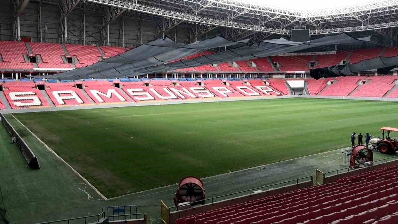 Samsun 19 Mayıs Stadyumu Fenerbahçe maçına hazırlanıyor