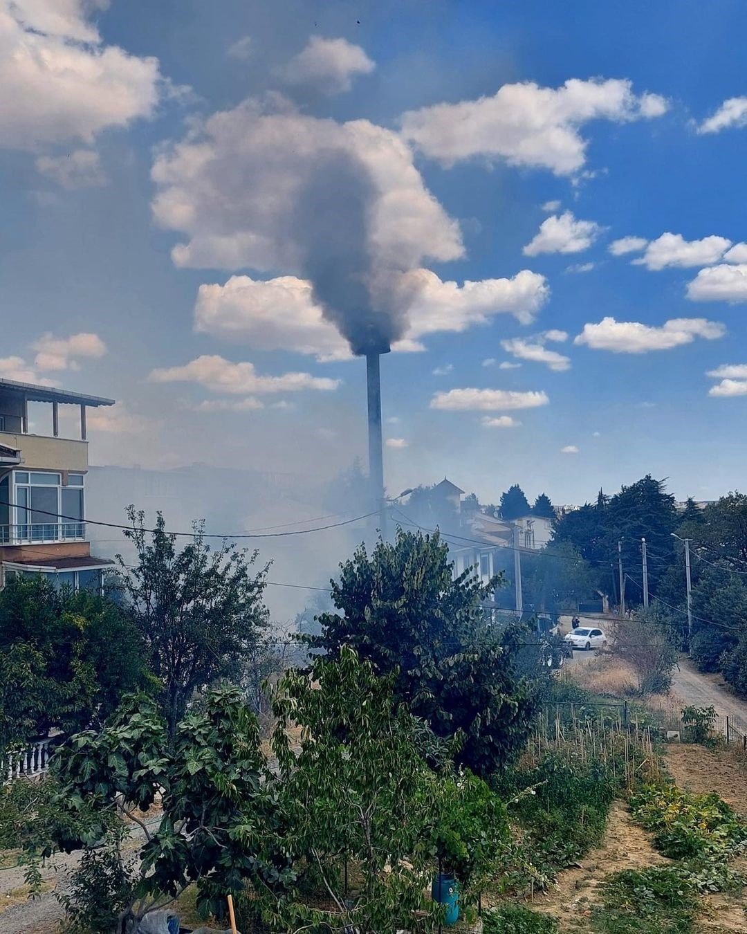 Tekirdağ’da baz istasyonu alev alev yandı