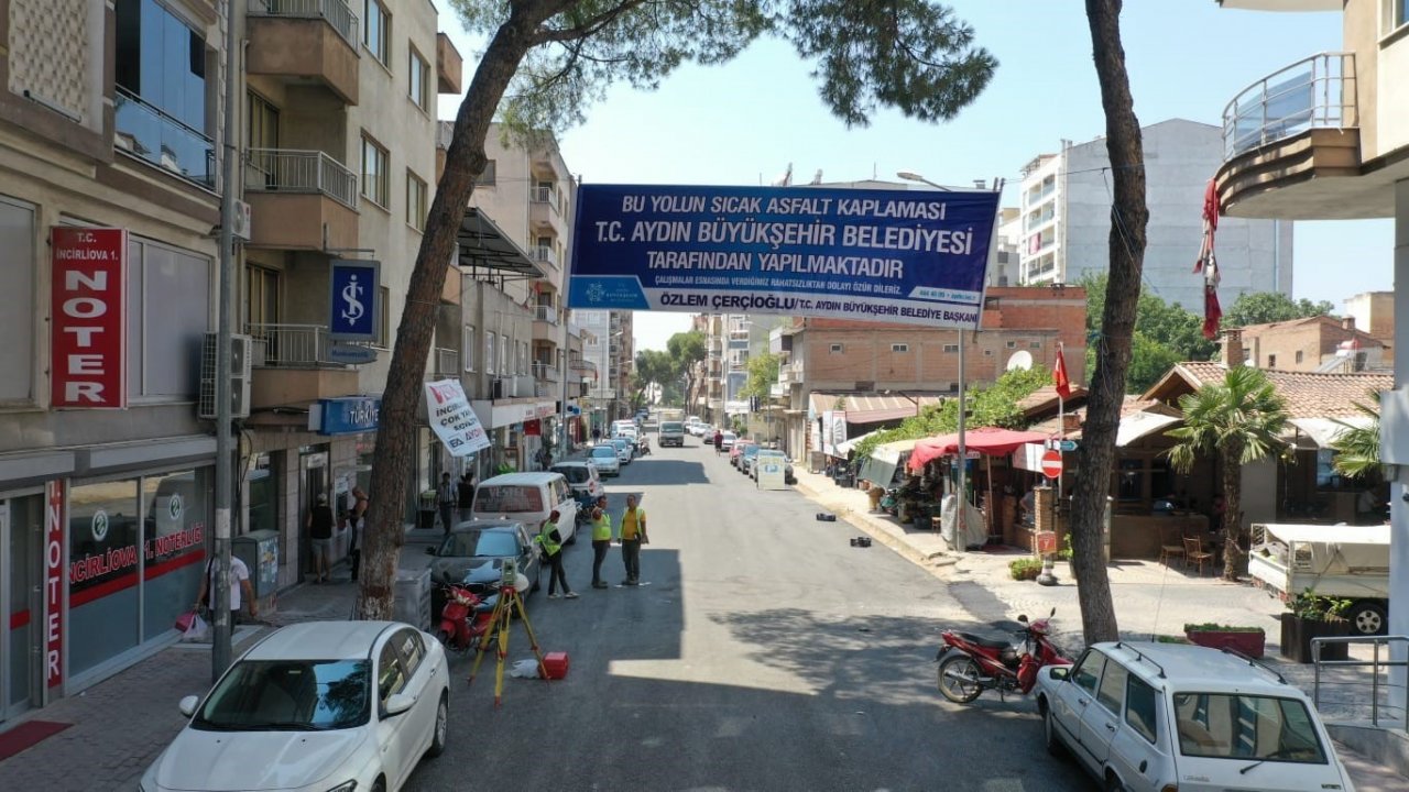 Büyükşehir’den İncirliova’da asfalt çalışması