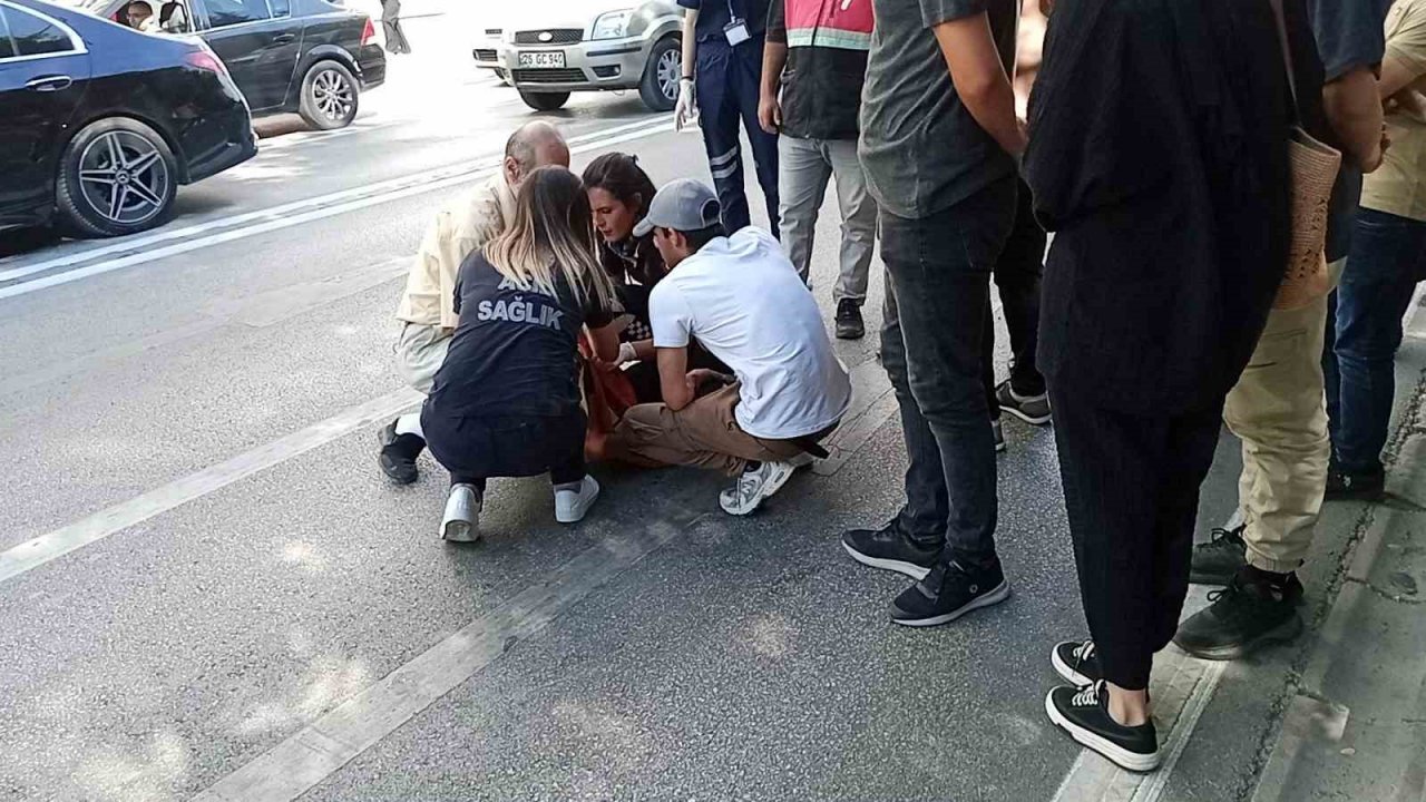 Kadın kurye ölümden döndü