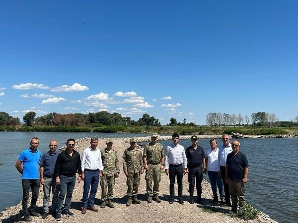 Meriç Nehri’ne deniz suyu karışmaması için yapılan sedde incelendi