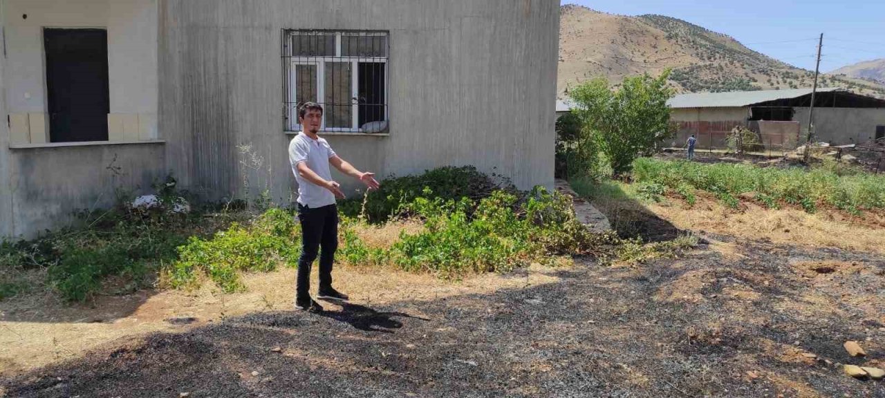 Sason’da başlayan yangın evlere metreler kala söndürüldü