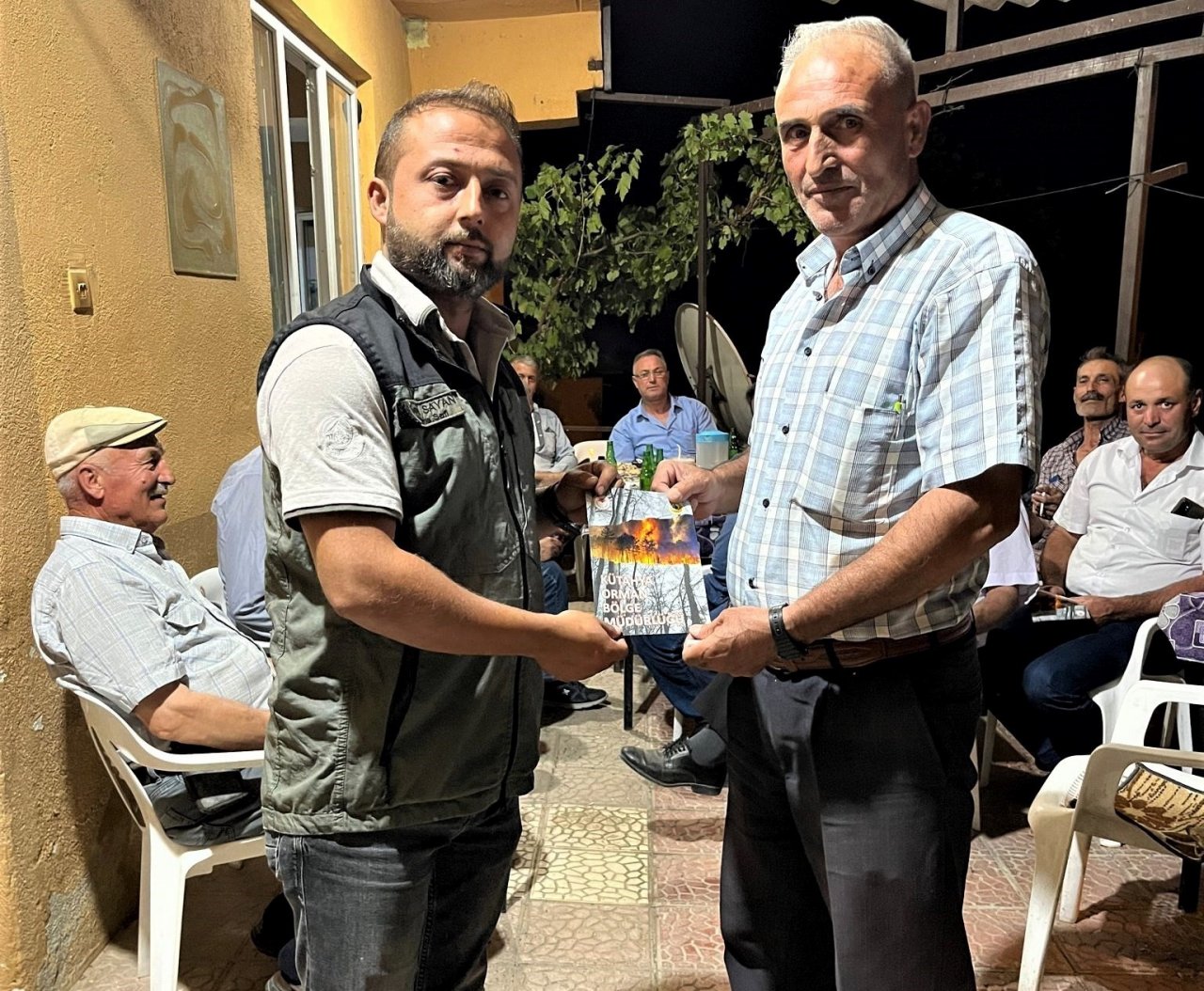 Hisarcık’ta köylülere orman yangınları konusunda broşür dağıtıldı