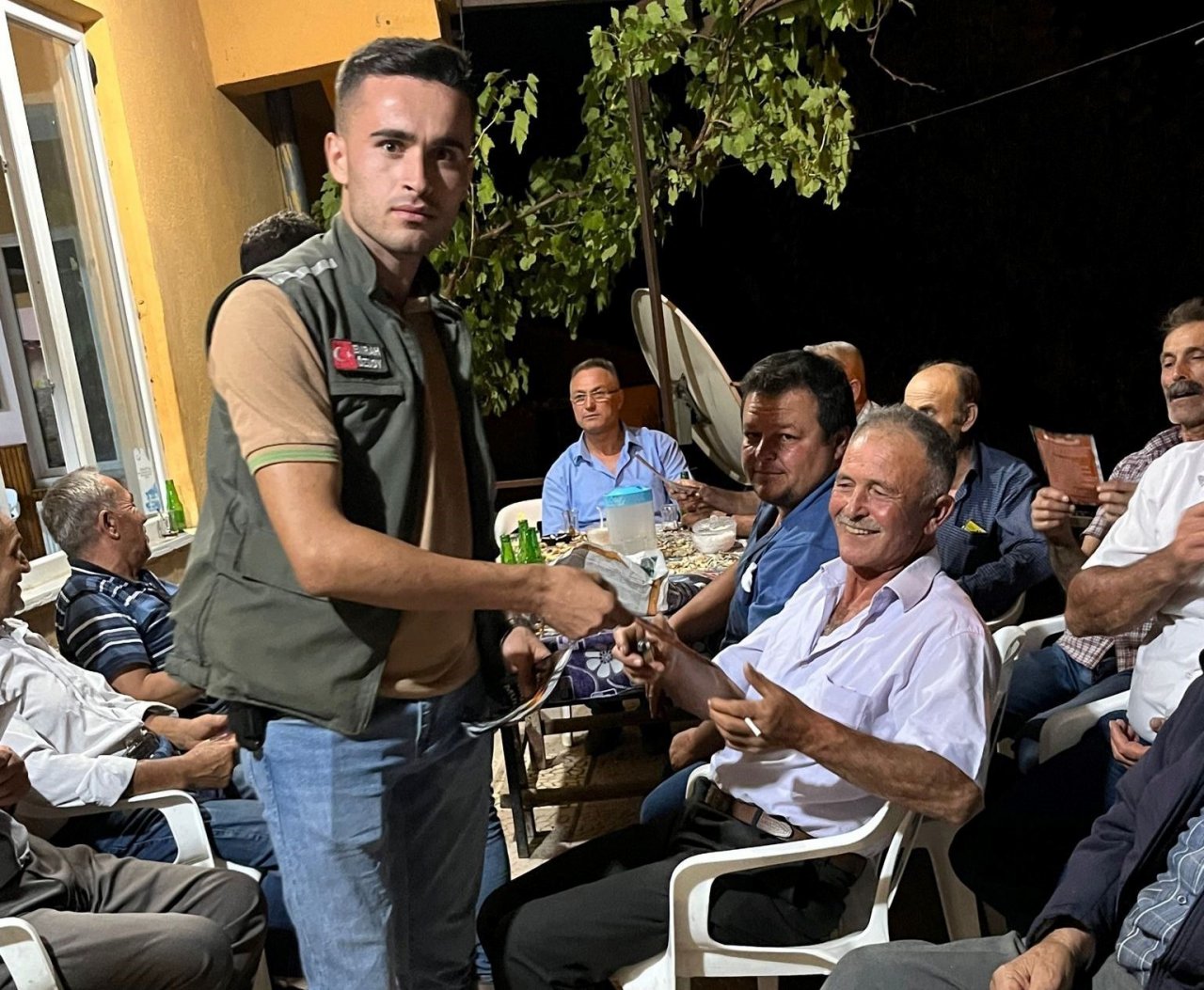 Hisarcık’ta köylülere orman yangınları konusunda broşür dağıtıldı