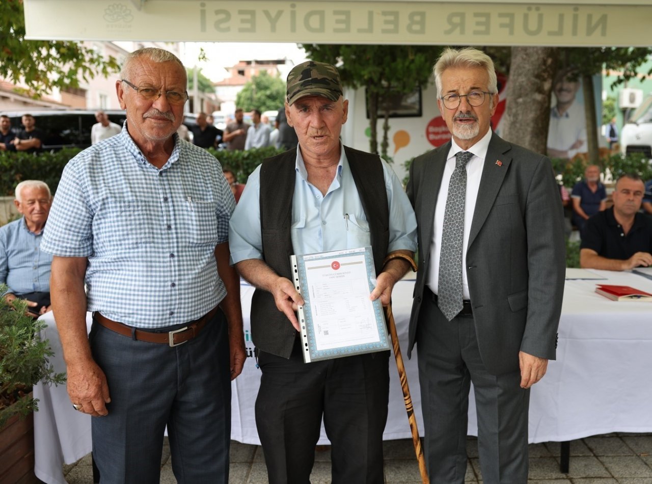 Nilüfer’in Gökçe mahallesinde tapu sevinci