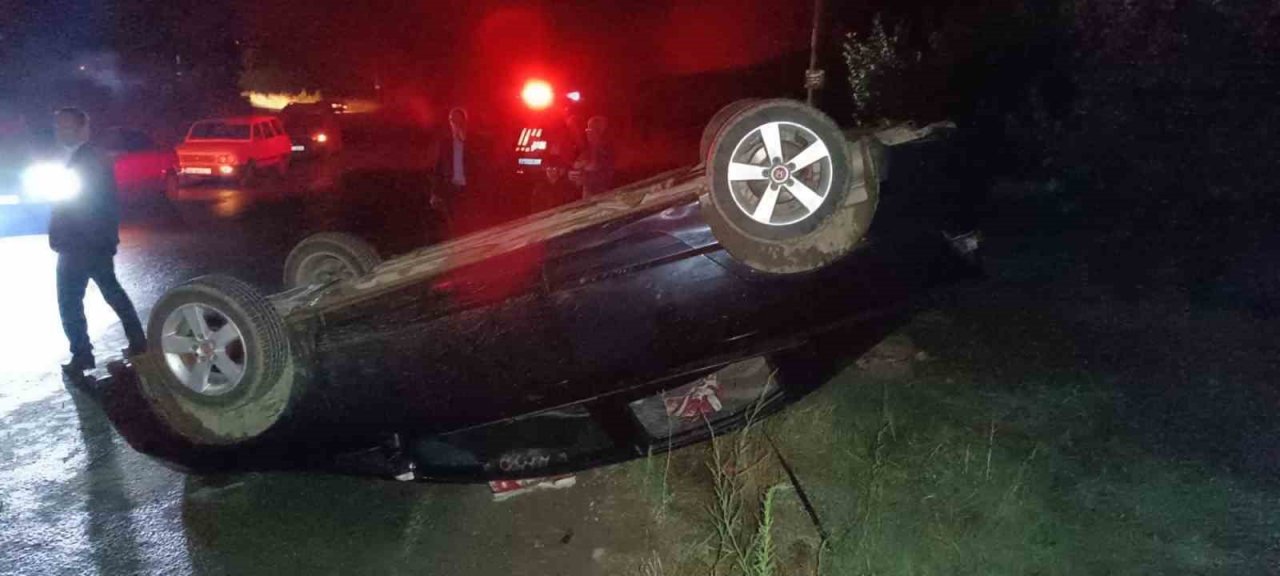 Sakarya’da otomobil takla attı: 1 yaralı