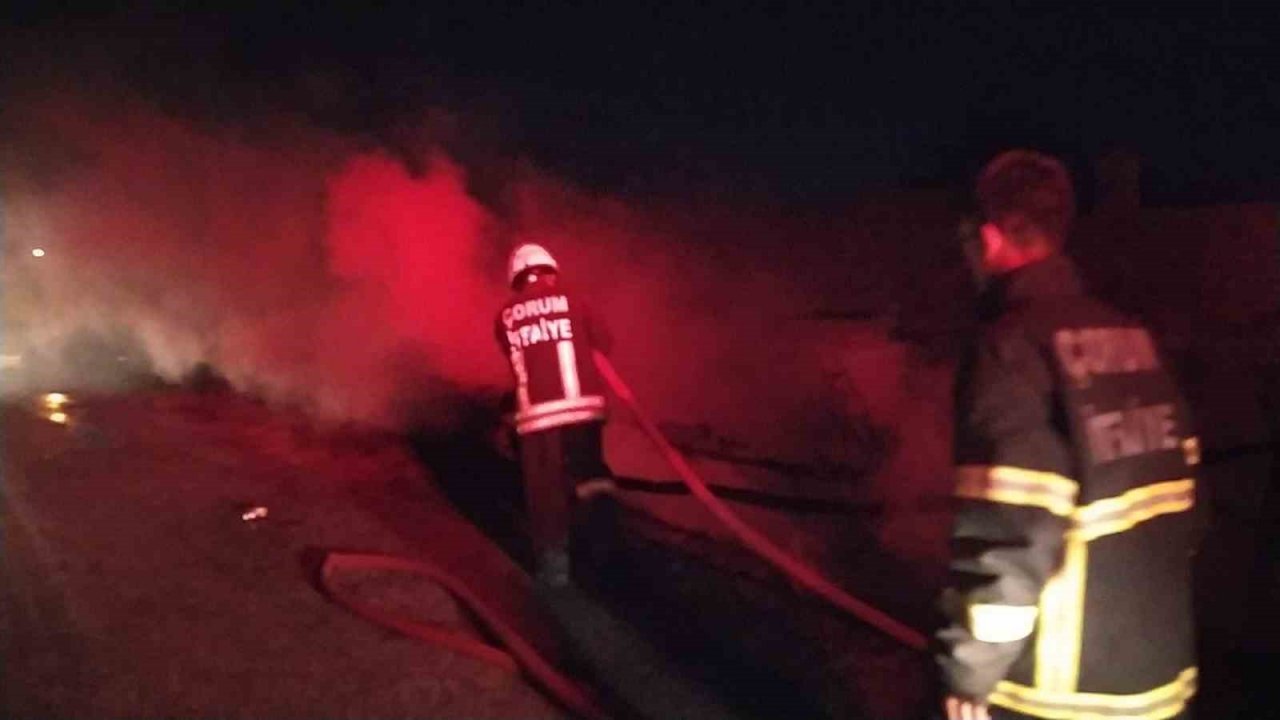 Çorum’da korkutan yangın