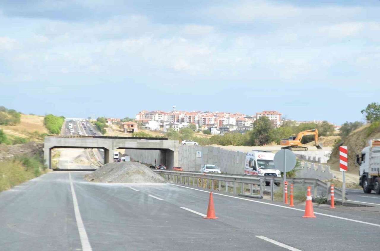 Tekirdağ-İstanbul yolunda yoğun trafik