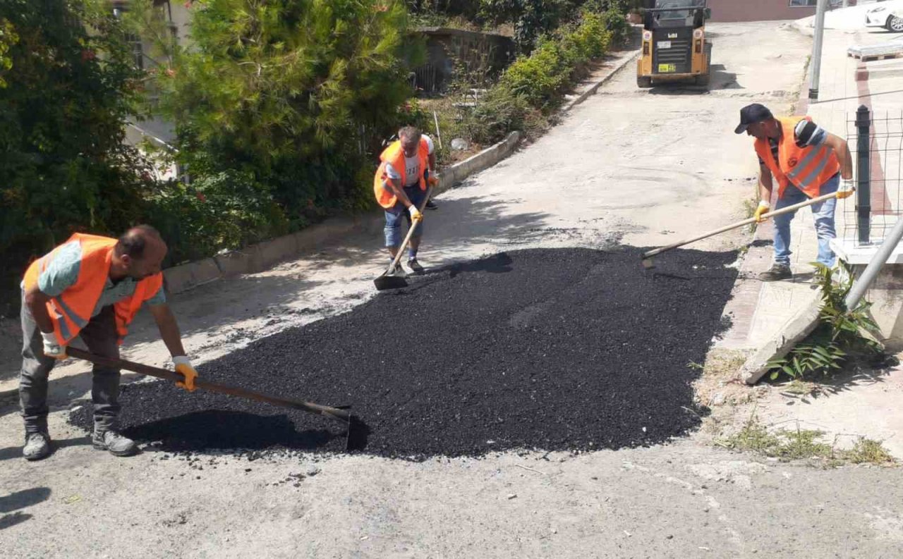 Atakum’da yol bakım çalışması