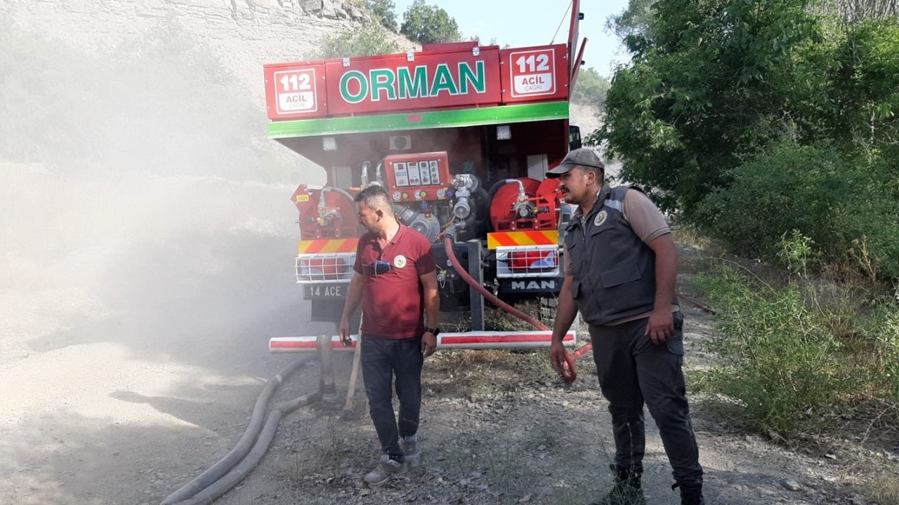 Bolu’da orman yangını köylülerin de desteğiyle söndürüldü