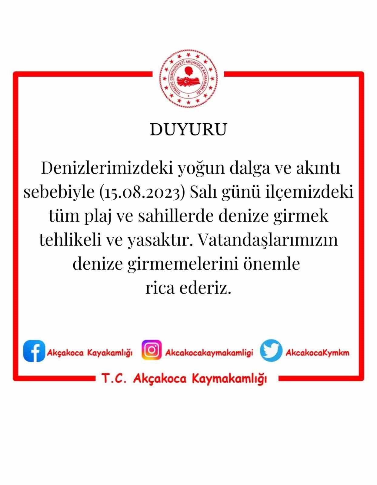 Denize gideceklere kötü haber