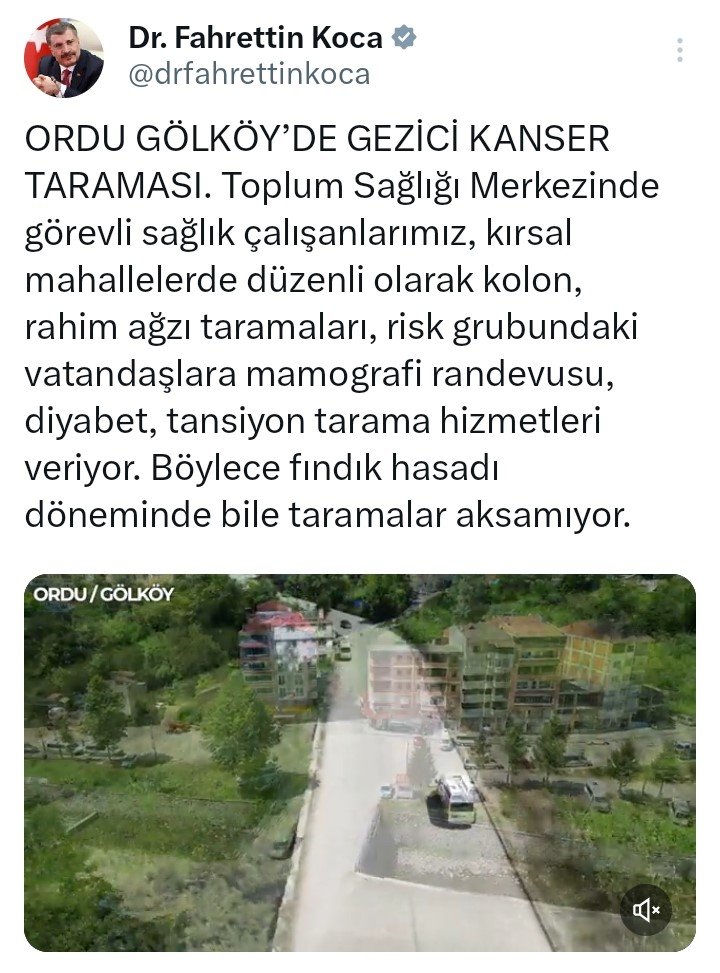 Gölköy’ün kırsal noktalarında ’mobil kanser taraması’ hizmeti başlatıldı