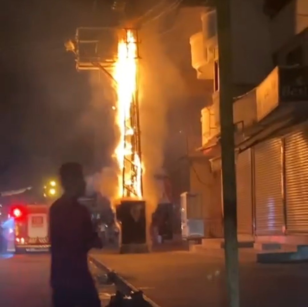 Aşırı sıcaklar trafoyu yaktı