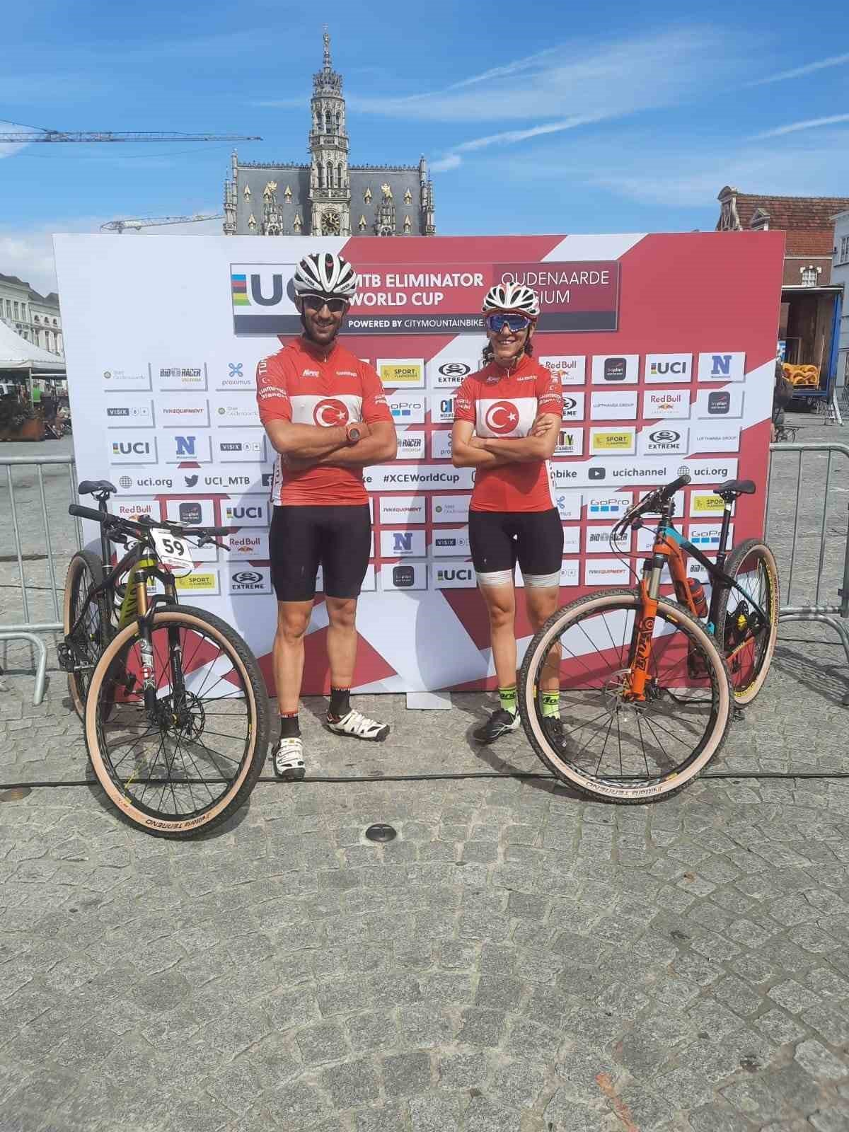 Eskişehirli sporcu Belçika’da kaza sonucu kırık bisikletini bantlayarak yarışı orta sırada bitirdi