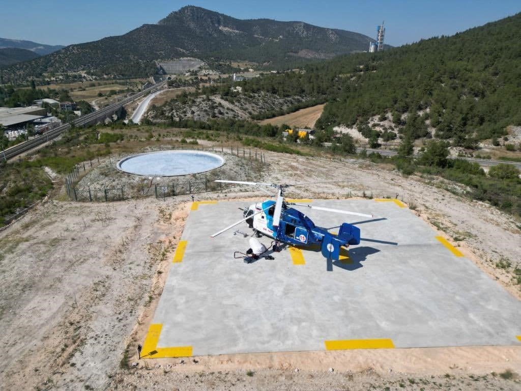 Bilecik’in ilk yangın söndürme helikopteri göreve başladı